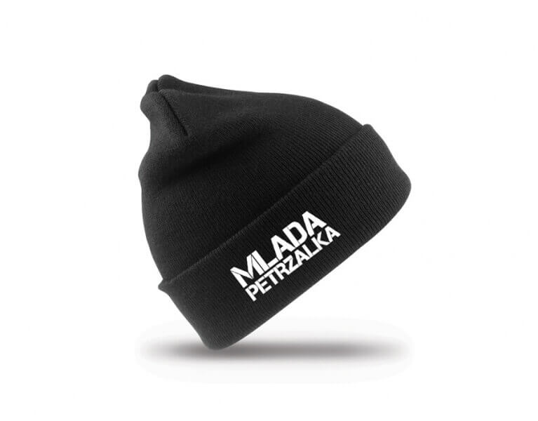 Pletená čiapka s potlačou - transfér;Pletená čepice s potiskem - transfer