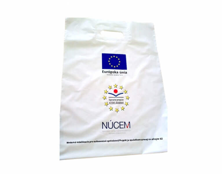 Igelitová taška s potlačou - sieťotlač;Igelitová taška s potiskem - sítotisk