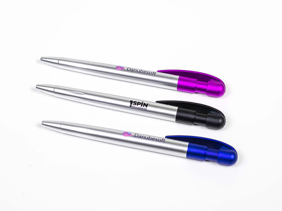 Plastové pero s tampónovou potlačou;Plastové pero s tamponovým potiskem