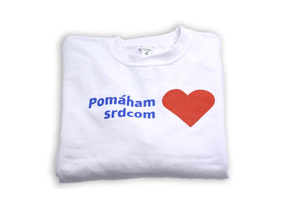 Mikina s potlačou - sieťotlač;Mikina s potiskem - sítotisk