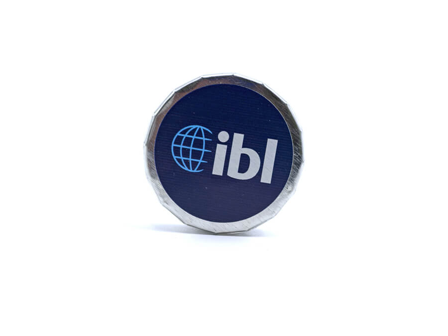 Cukríky v kovovom obale s potlačou - UV potlač;Bonbony v kovovem obalu s potiskem - UV potisk