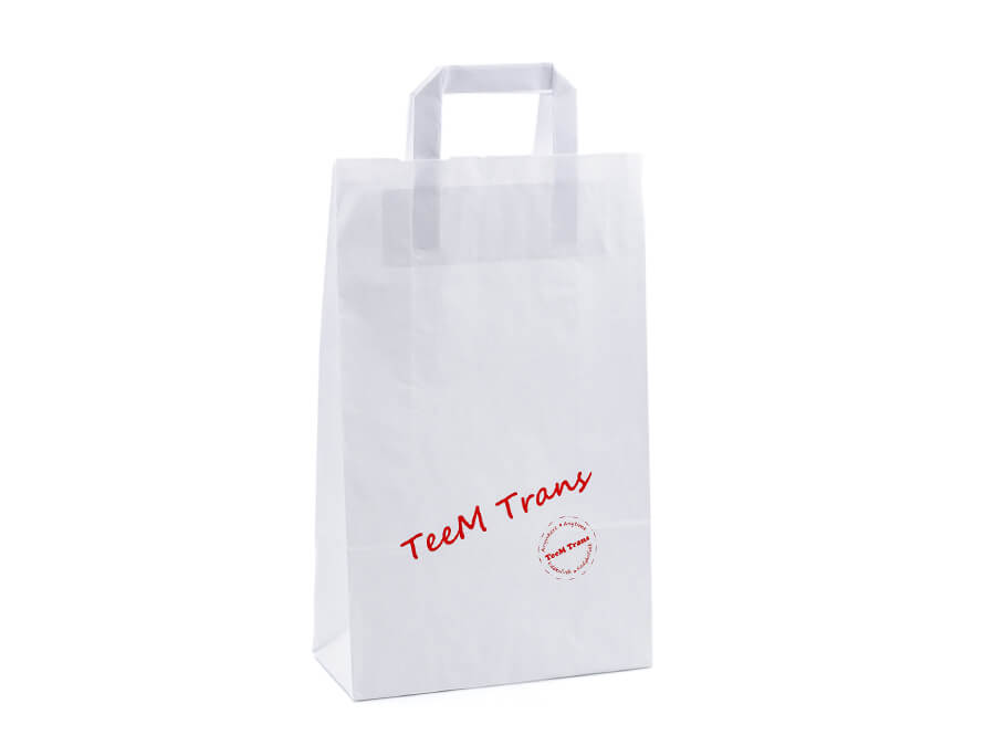 Papierová taška s potlačou - sieťotlač;Papírová taška s potiskem - sítotisk