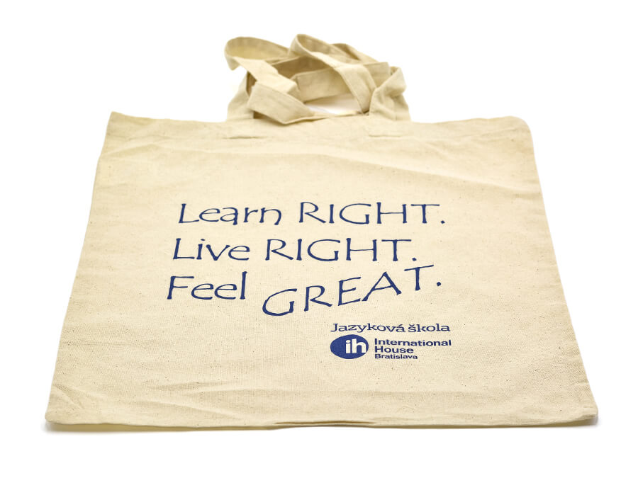 Textilná taška s potlačou - sieťotlač;Textilní taška s potiskem - sítotisk