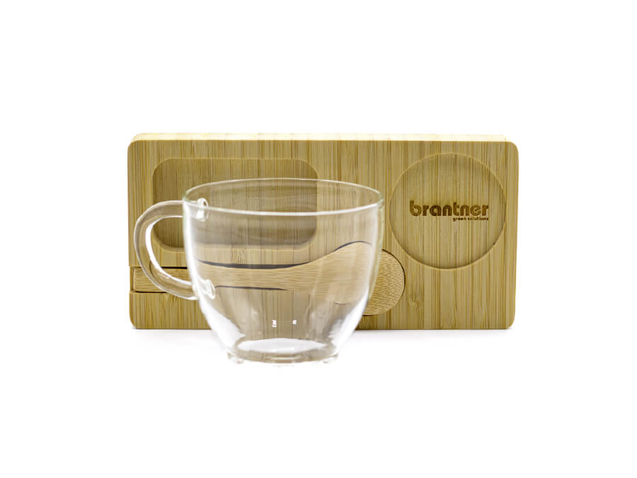 Sada hrnček a drevený príbor s potlačou - gravírovanie;Sada hrnek a dřevěný příbor s potiskem - gravírování