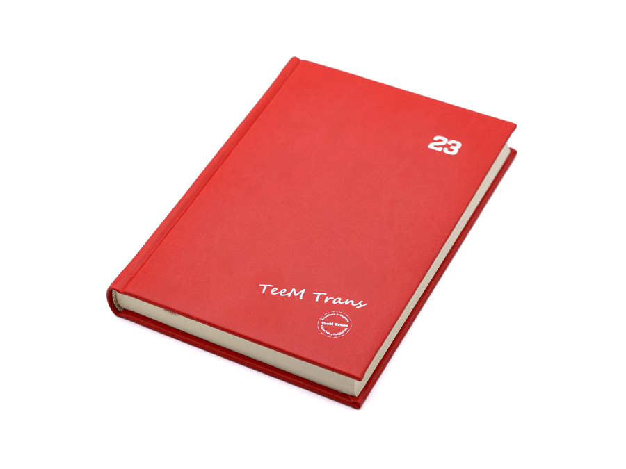 Diár s tampónovou potlačou;Diář s tamponovým potiskem