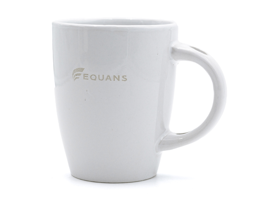 Hrnček biely - Gravírovanie laserom;Hrnek bílý - Gravírování laserem