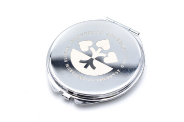 Kovové zrkadieľko - Gravírovanie laserom;Kovové zrcátko - Gravírování laserem