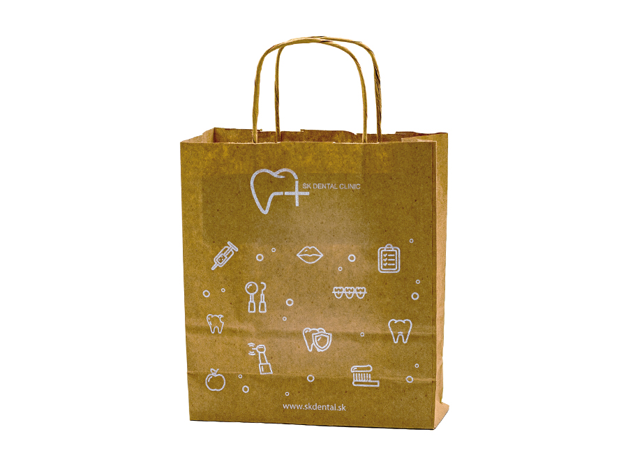 Papierová taška - Sieťotlač;Papírová taška - Sítotisk