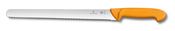 Swibo,slicing knife,wavy edge,yellow,25cm