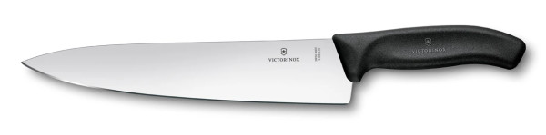 SwissClassic, carving knife, fluted edge, 25 cm, black