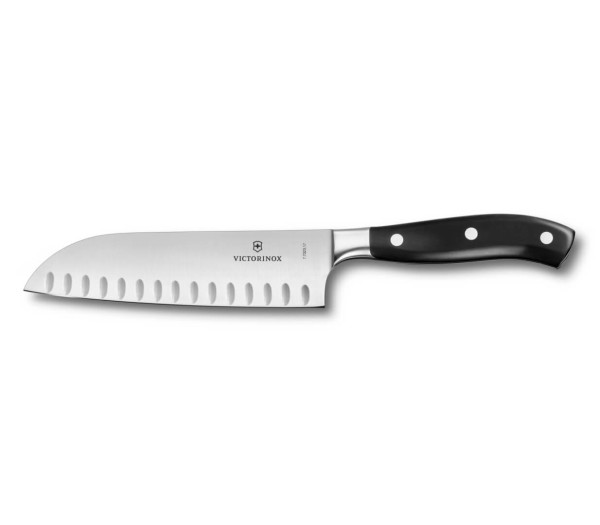 forged SANTOKU knife, fluted edge, gift box