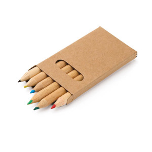 BIRD. Pencil box with 6 coloured pencils - Reklamnepredmety
