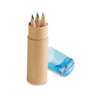 ROLS. Pencil box with 6 coloured pencils - Reklamnepredmety