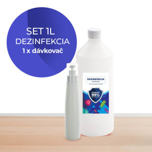 Set of 1L bottles of alcohol disinfectant with 200 ml dispenser - Reklamnepredmety