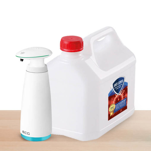 Anti-Covid set of contactless dispenser and 3l bandas