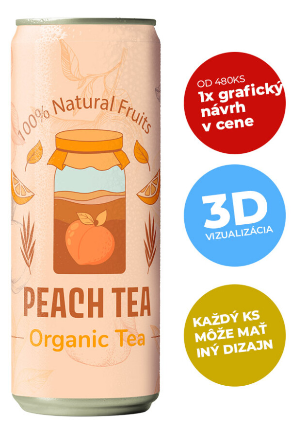 Peach ice tea in a can 250 ml
