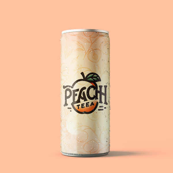 Peach ice tea in a can