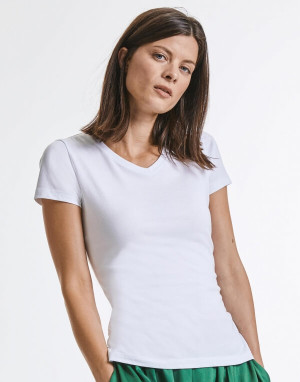 Ladies` Pure Organic V-Neck Tee - Reklamnepredmety