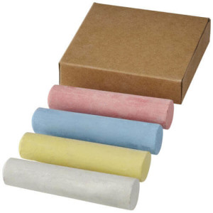 4-piece chalk set in natural box - Reklamnepredmety