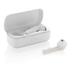 Free Flow TWS earbuds in charging case - Reklamnepredmety