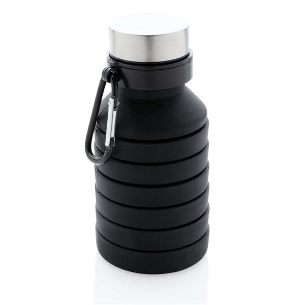 Leakproof collapsible silicon bottle with lid