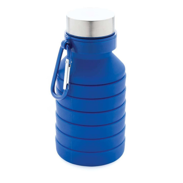 Leakproof collapsible silicon bottle with lid