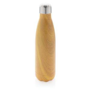 Vacuum insulated ss bottle with wood print - Reklamnepredmety