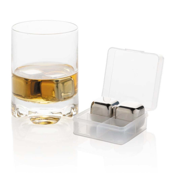 Reusable stainless steel ice cubes 4pc