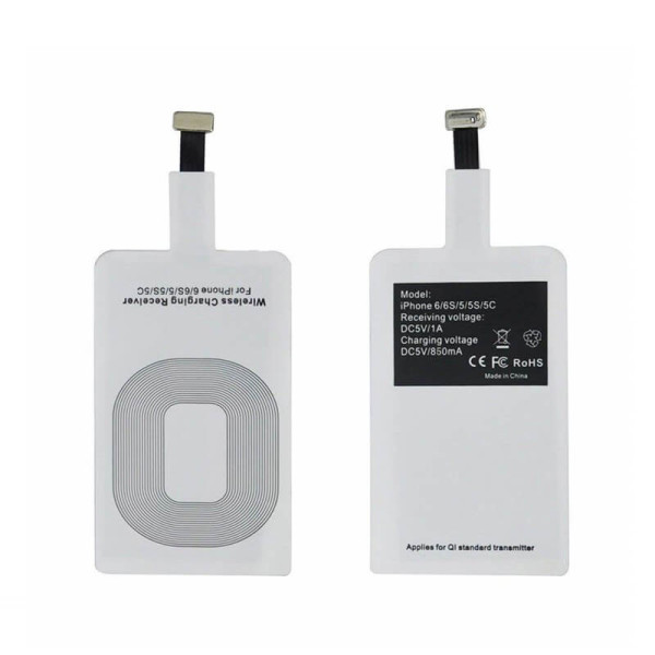 UNIVERSAL QI RECEIVER FOR INDUCTION WIRELESS CHARGING, WITH LIGHTNING-CONNECTOR