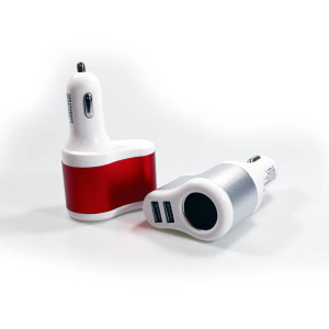 AUTO DUAL USB ADAPTER WITH CL SOCKET - Reklamnepredmety