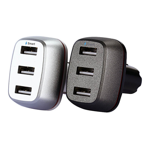 ELEGANT CAR ADAPTER WITH 3 USB PORTS AND LED STRIP