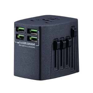 TRAVEL ADAPTER WITH 4 USB PORTS - Reklamnepredmety