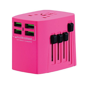 TRAVEL ADAPTER WITH 4 USB PORTS - Reklamnepredmety