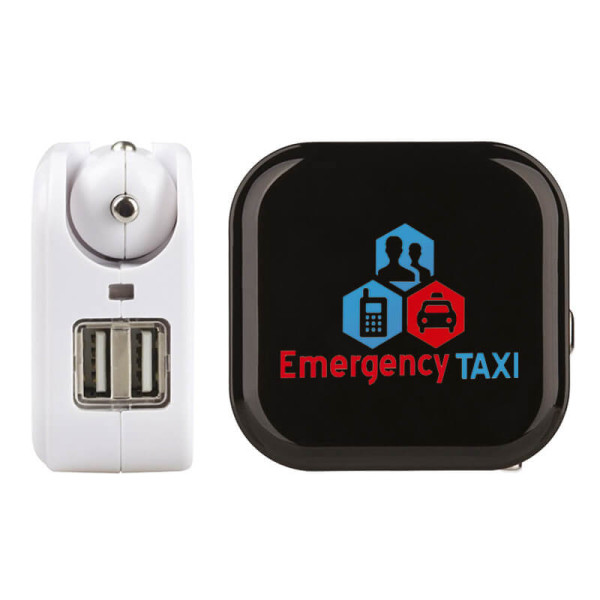 2-IN-1 – FOLDING USB CAR ADAPTOR AND MAINS ADAPTER