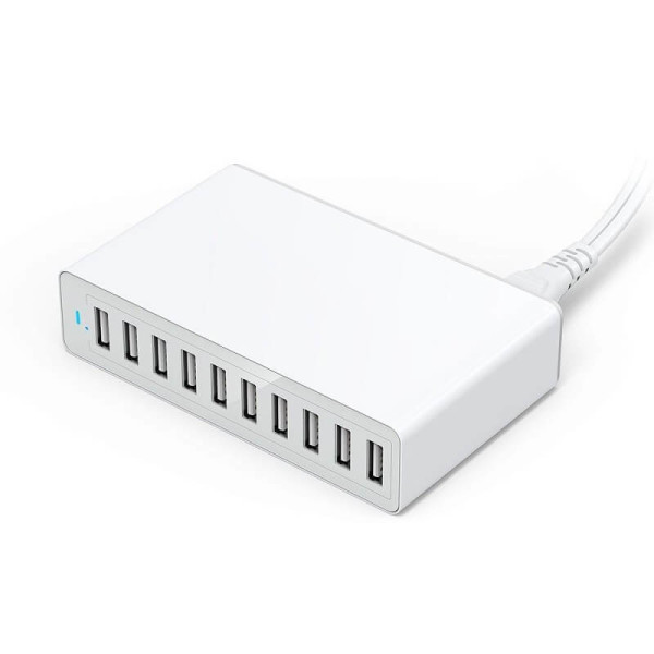USB ADAPTER WITH 10 USB PORTS, 50 W