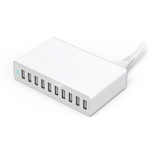 USB ADAPTER WITH 10 USB PORTS, 50 W - Reklamnepredmety