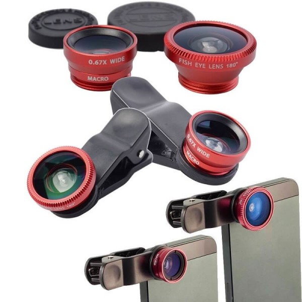 FISH EYE AND SET OF CONVERTOR LENSES FOR MOBILE PHONES