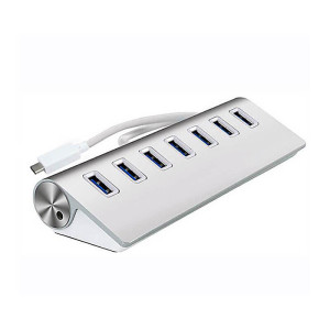 ALUMINIUM USB 3.0 HUB, 7 PORTS, TYPE-C CONNECTOR - Reklamnepredmety