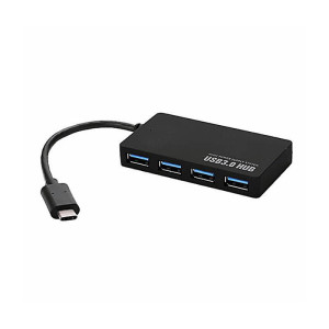 PLASTIC USB 3.0 HUB, 4 PORTS, TYPE-C CONNECTOR - Reklamnepredmety