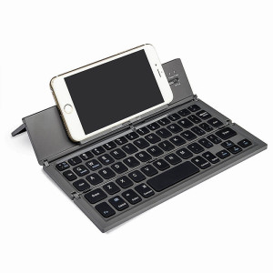 FOLDING BLUETOOTH KEYBOARD WITH PHONE/TABLET REST - Reklamnepredmety