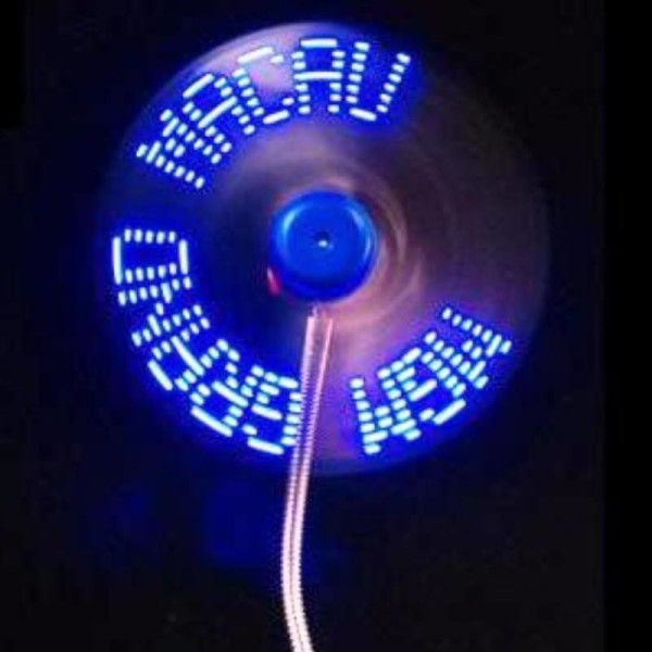 LED USB FAN WITH LIGHTING TEXT