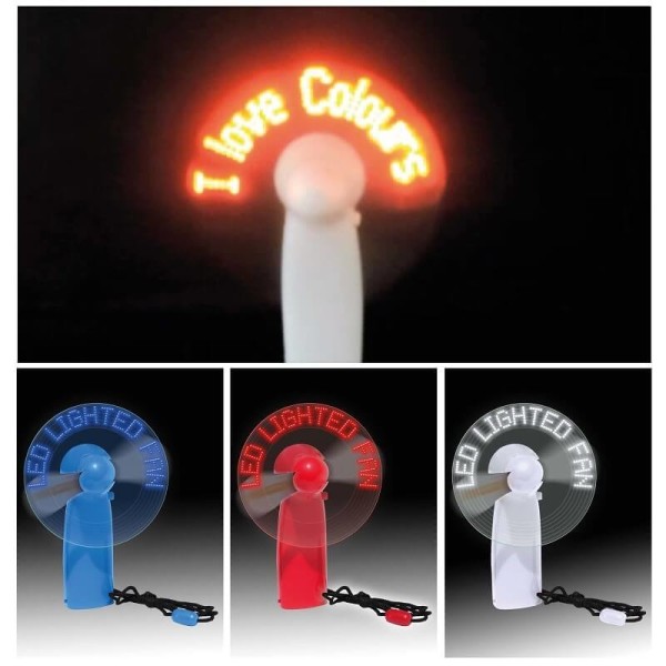 HANDY FAN WITH CUSTOM LED TEXT/LOGO