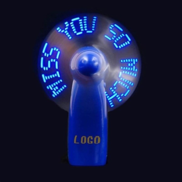HANDY FAN WITH CUSTOM LED TEXT/LOGO