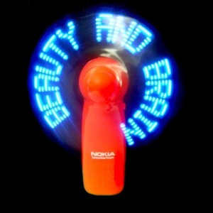 HANDY FAN WITH CUSTOM LED TEXT/LOGO - Reklamnepredmety