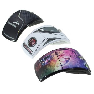 FOLDING 2.4 GHZ WIRELESS MOUSE WITH CMYK PRINTING - Reklamnepredmety