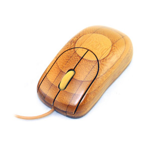 BAMBOO MOUSE WITH CABLE - Reklamnepredmety