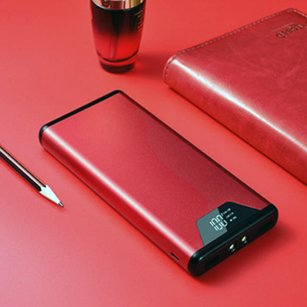 HIGH-CAPACITY DUAL POWER BANK WITH LCD DISPLAY, 15000 MAH