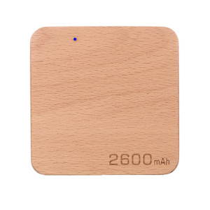 SLIM WOODEN POWER BANK, 2600 mAh - Reklamnepredmety