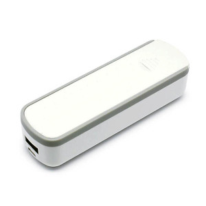 SMALL POWER BANK WITH INSERTED CABLE, 2600 mAh - Reklamnepredmety