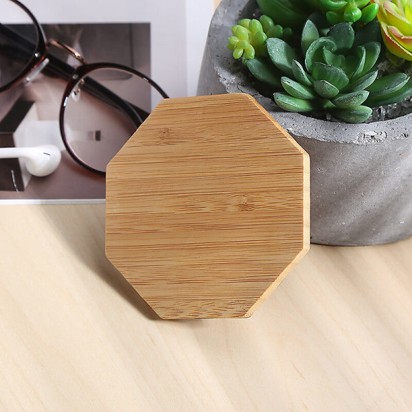 INDUCTION QI CHARGING BASE (WIRELESS CHARGER) BAMBOO, POLYGON